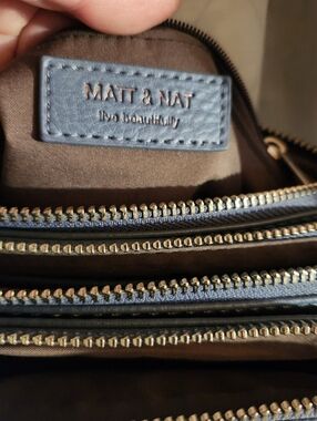 Matt & Nat Navy Crossbody with Silver Hardware